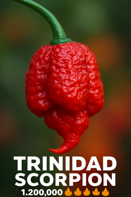 بذر فلفل تند و بسیار کمیاب عقرب ترینیداد ( Trinidad Scorpion )